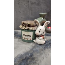 Gardenya Retro Kutuda Sevimli Tavşan Dekoratif Saksı & Obje