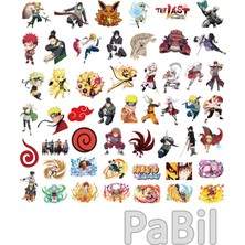 Pabil Naruto Shippuuden Anime Manga Figürleri Sticker - Çıkartma - Etiket - 10 Adet