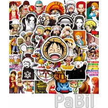 Pabil One Piece Anime Manga Figürleri Sticker - Çıkartma - Etiket - 10 Adet