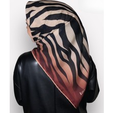 Lo'cella Soft Pamuk Siyah Zebra Desen Kadın Eşarp