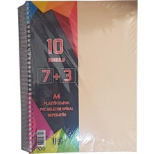 Artlantis 7+3 Ayraçlı Defter 10 Konulu 300 Yaprak 1 Adet 7 Kareli 3 Çizgili Spralli Plastik Kapak Seperatörlü