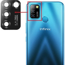 Fodos Infinix Smart 5 Kamera Lensi Cam - Kamera Camı - Yapışkanlı X657 X657C Uyumlu
