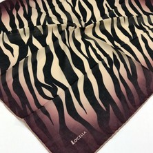 Lo'cella Soft Pamuk Siyah Zebra Desen Kadın Eşarp