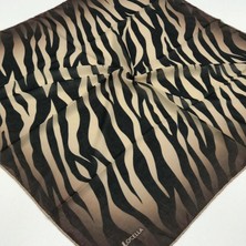 Lo'cella Soft Pamuk Siyah Zebra Desen Kadın Eşarp