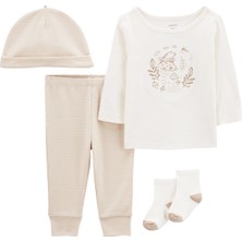 Carter's Bebek 4'lü Alt Üst Set Haki