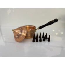 Dmt Copper Home Gaziantep Bakır Buhardanlık-Tütsülük Oda Kokusu Tütsü Tutacağı Tütsü ( 10 Adet Tütsü Hediyeli)