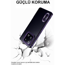 Case World Xiaomi Mi 13 Kapak Yanları Renkli Lens Korumalı Logo Gösteren Şeffaf Luxury Silikon Kılıf - Rose Gold