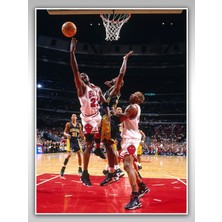 Saturndesign Michael Jordan Poster 45X60CM Nba Basketbol Afiş - Kalın Poster Kağıdı Dijital Baskı