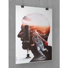 Saturndesign Nikola Jokic Poster 45X60CM Nba Basketbol Afiş - Kalın Poster Kağıdı Dijital Baskı