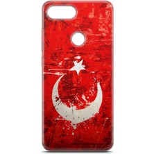 Denza Case Xiaomi Mi 8 Lite Uyumlu Kılıf Hd Baskılı Kılıf - Ay Yıldız