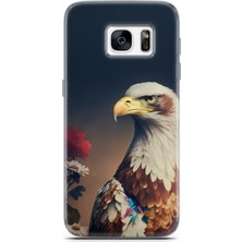 Denza Case Samsung Galaxy S7 Uyumlu Kılıf Hd Baskılı Kılıf - Kartal