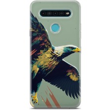 Denza Case Lg K61 Uyumlu Kılıf Hd Baskılı Kılıf - Kara Kartal