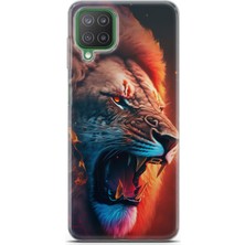 Denza Case Samsung Galaxy M12 Uyumlu Kılıf Hd Baskılı Kılıf - Aslan Kral
