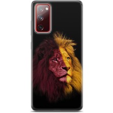 Denza Case Samsung Galaxy S20 Fe Uyumlu Kılıf Hd Baskılı Kılıf - Sarı Kırmızı Aslan