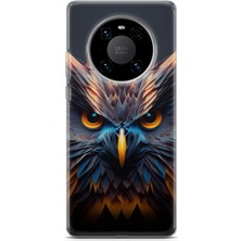 Huawei Mate 40 Pro Uyumlu Kılıf Hd Baskılı Kılıf - Baykuş Bakış