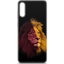 Samsung Galaxy A70 Uyumlu Kılıf Hd Baskılı Kılıf - Sarı Kırmızı Aslan