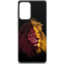 Denza Case Samsung Galaxy A73 5g Uyumlu Kılıf Hd Baskılı Kılıf - Sarı Kırmızı Aslan