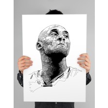 Saturndesign Kobe Bryant Poster 60X90CM Nba Basketbol Afiş - Kalın Poster Kağıdı Dijital Baskı