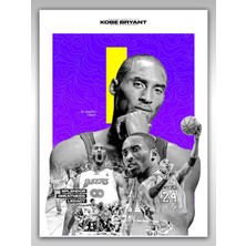 Saturndesign Kobe Bryant Poster 45X60CM Nba Basketbol Afiş - Kalın Poster Kağıdı Dijital Baskı