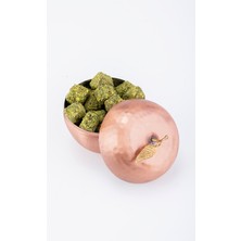 Dmt Copper Home El Işi Bakır Şekerlik Takımı 3 Lü Elma Motif Otantik Görünüm El Dövmesi Lokumluk (Çap 10,5 Cm)