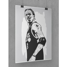 Saturndesign Allen Iverson Poster 45X60CM Nba Basketbol Afiş - Kalın Poster Kağıdı Dijital Baskı