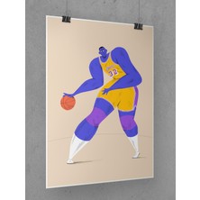 Saturndesign Magic Johnson Poster 45X60CM Nba Basketbol Afiş - Kalın Poster Kağıdı Dijital Baskı