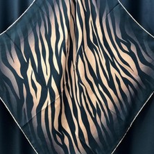 Lo'cella Soft Pamuk Siyah Zebra Desen Kadın Eşarp