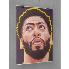 Saturndesign Anthony Davis Poster 45X60CM Nba Basketbol Afiş - Kalın Poster Kağıdı Dijital Baskı