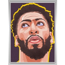 Saturndesign Anthony Davis Poster 45X60CM Nba Basketbol Afiş - Kalın Poster Kağıdı Dijital Baskı