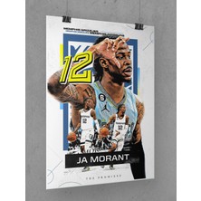 Saturndesign Ja Morant Poster 60X90CM Nba Basketbol Afiş - Kalın Poster Kağıdı Dijital Baskı