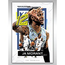 Saturndesign Ja Morant Poster 60X90CM Nba Basketbol Afiş - Kalın Poster Kağıdı Dijital Baskı