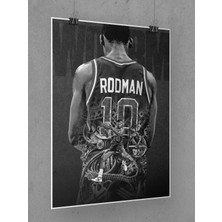 Saturndesign Dennis Rodman Poster 45X60CM Nba Basketbol Afiş - Kalın Poster Kağıdı Dijital Baskı