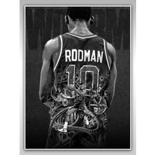 Saturndesign Dennis Rodman Poster 45X60CM Nba Basketbol Afiş - Kalın Poster Kağıdı Dijital Baskı