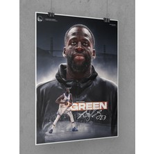 Saturndesign Draymond Green Poster 45X60CM Nba Basketbol Afiş - Kalın Poster Kağıdı Dijital Baskı