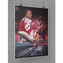 Saturndesign Vince Carter Poster 45X60CM Nba Basketbol Afiş - Kalın Poster Kağıdı Dijital Baskı