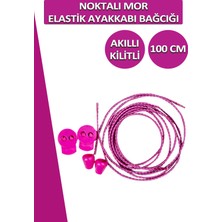 Dopar Lucky Akıllı Kilitli Elastik Noktalı Ayakkabı Bağcık 100 cm