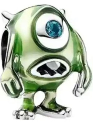 Ni Aksesuar Gümüş S925 Damgalı Disney Pixar Mike Wazowski Charm