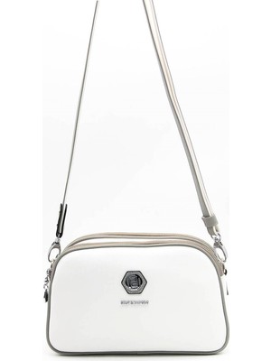 Silver Polo Silver & Polo Beyaz - A.gri SP745 Kadın Çapraz Çanta
