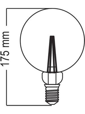 Forlife 6 Watt G125 Glop Rustik Ampul