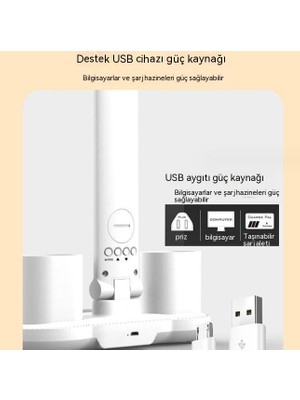 Maskot Öğrencilerin Ev Kullanımı Için Göz Koruması USB Şarj Edilebilir Masa Lambası (Yurt Dışından)