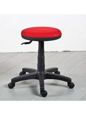 Dopa Ofis Büro Tekerlekli Amortisörlü Sırtsız Tabure