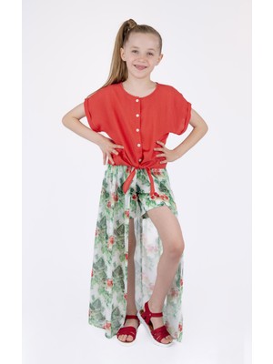 Best Kids Kız Çocuk Desenli Şort Etek BK23YK14131
