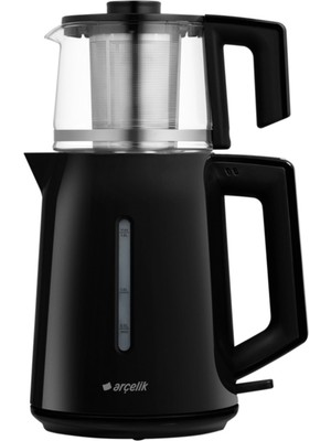Arçelik K 3281 C 0,5 L Cam Demlikli Çay Makinesi Siyah Renkli Hızlı Demleme ve Enerji Tasarruflu