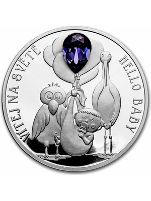 AgaKulche Silver Coin Crystal Coin- Hello Baby 2023 Proof