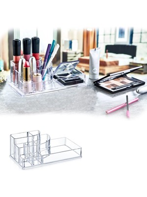 Lirazon Podyum Makyaj Organizeri Kalem & Fırça & Ruj & Takı Düzenleyici Tezgah Üstü Organizer