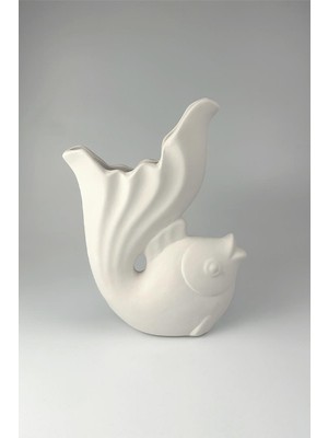 Refsan Balık Vazo Seramik Bisküvi Ham Ürün