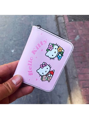 Köstebek Anime Hello Kitty Twin Friends Kısa Cüzdan