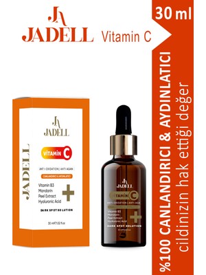 Jadell Vitamin C Serum Aydınlatıcı ve Canlandırıcı Etki 30 ml Cilt İçin Özel Formül