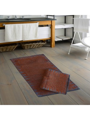 Alanur Home Pari̇s Şöni̇l Dokuma Eski̇tme 2 Li̇ Klozet Takımı Ki̇remi̇t