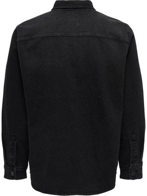 Jack & Jones Only & Sons Onsjames Wash Black 6475 Shacket Vd Siyah